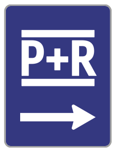 Hinweis auf Park and Ride