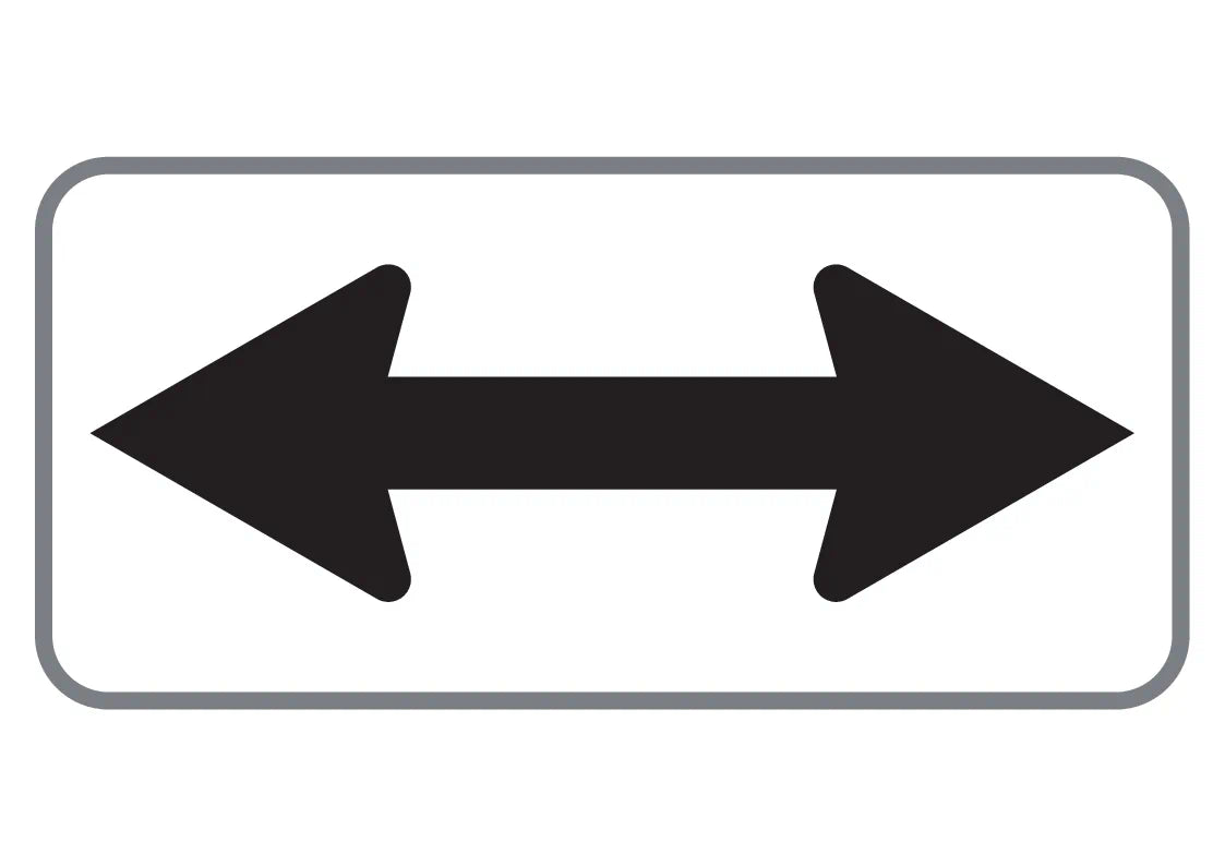Zusatztafel – Richtungspfeil links und rechts