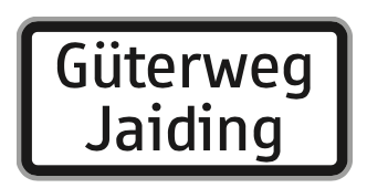 Güterwegtafel