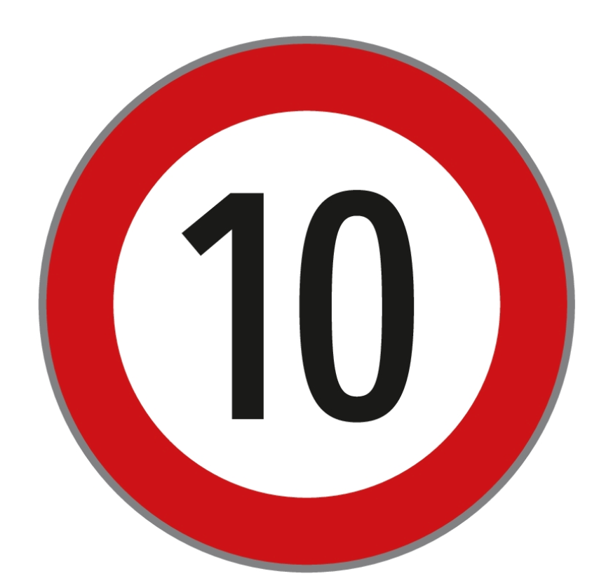 §52/10a Geschwindigkeitsbeschränkung 10 km/h