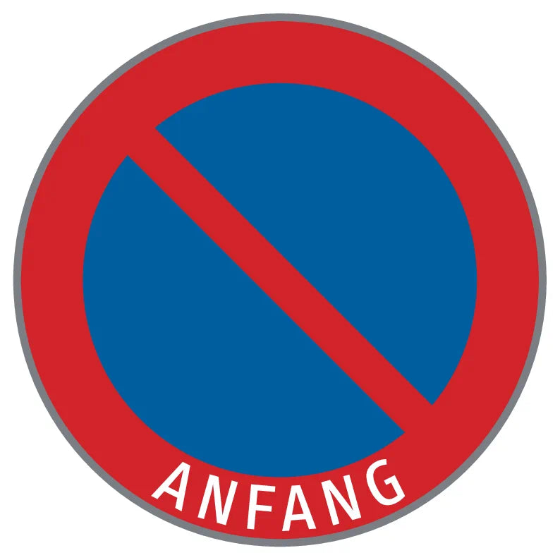 52/13a Parken verboten mit Eindruck – Anfang