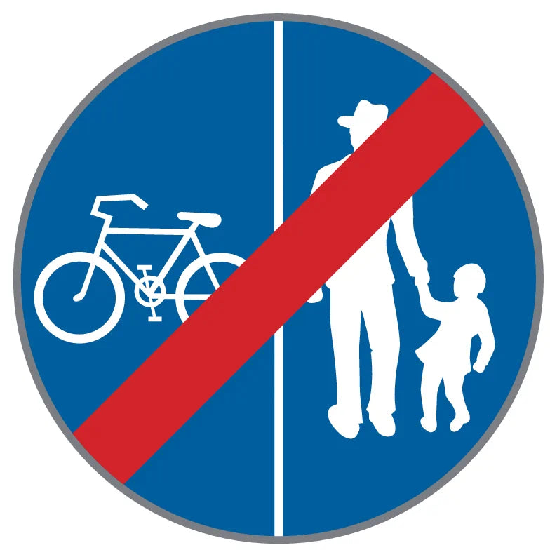 52/17a-d Geh- und Radweg Ende – Rad links