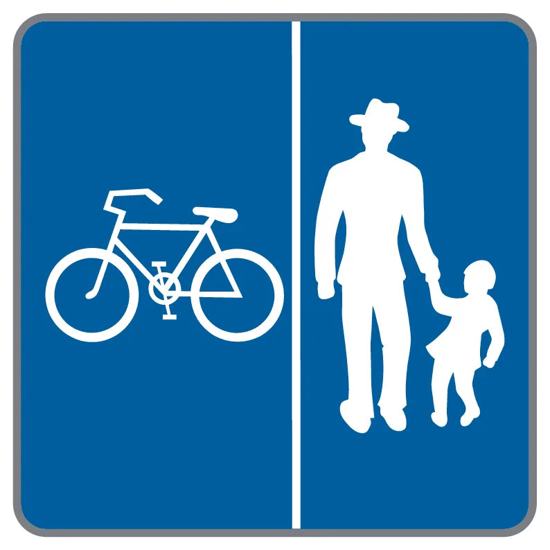 53/28b Geh- u. Radweg ohne Benützungspflicht für Radfahrer – Rad links Anfang