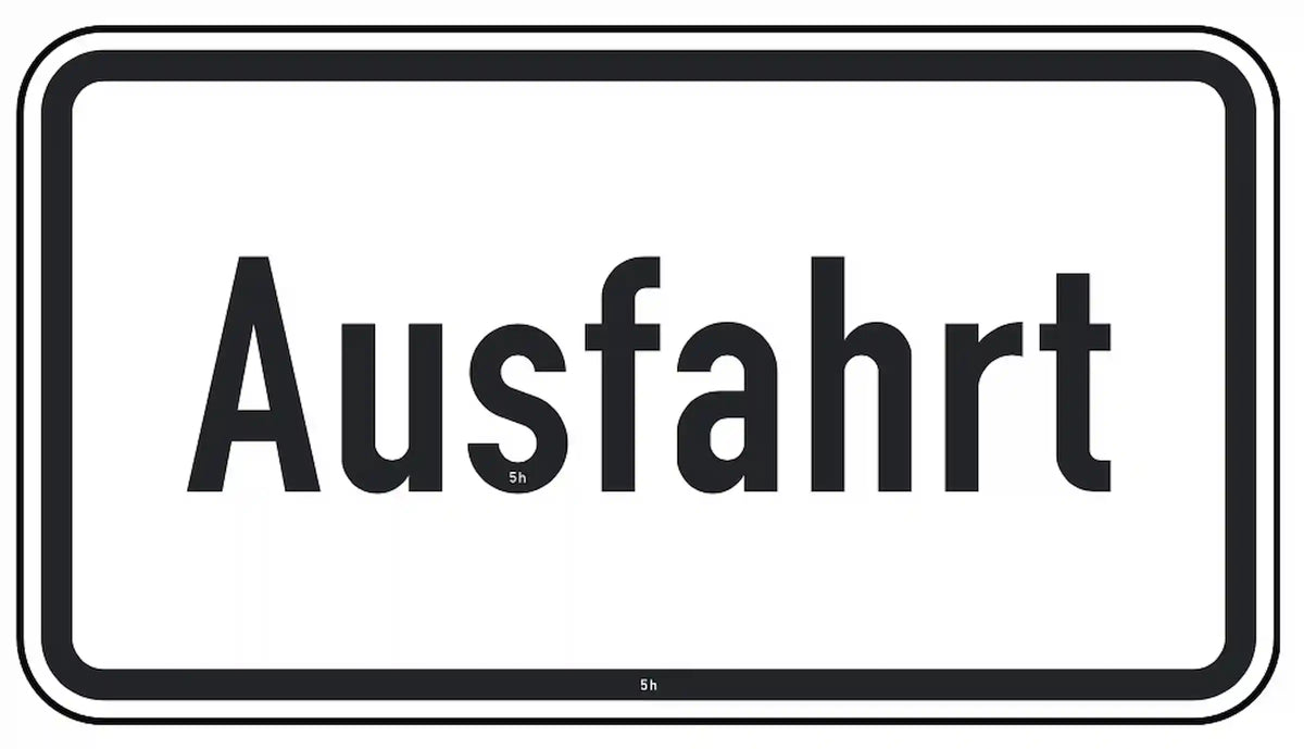 Zusatzzeichen: Gefährliche Ausfahrt.
