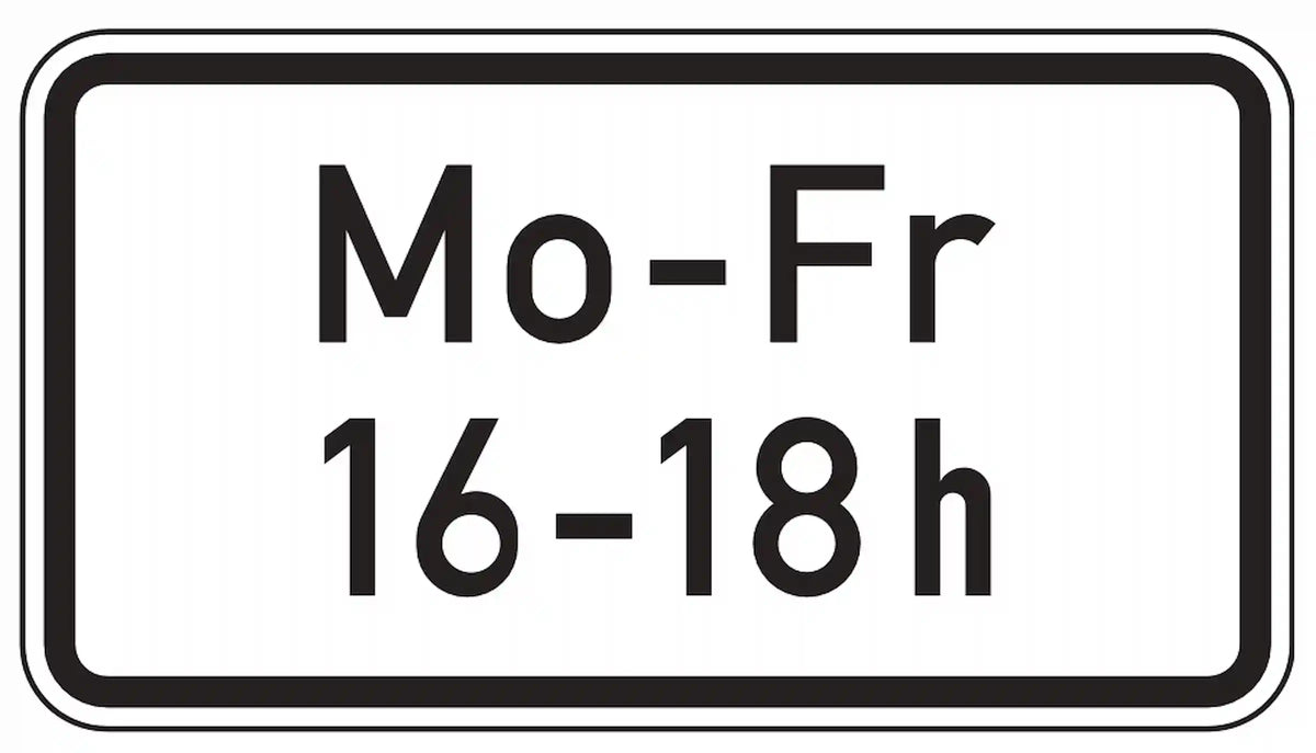 Verkehrsregelung nur Montag bis Freitag gültig