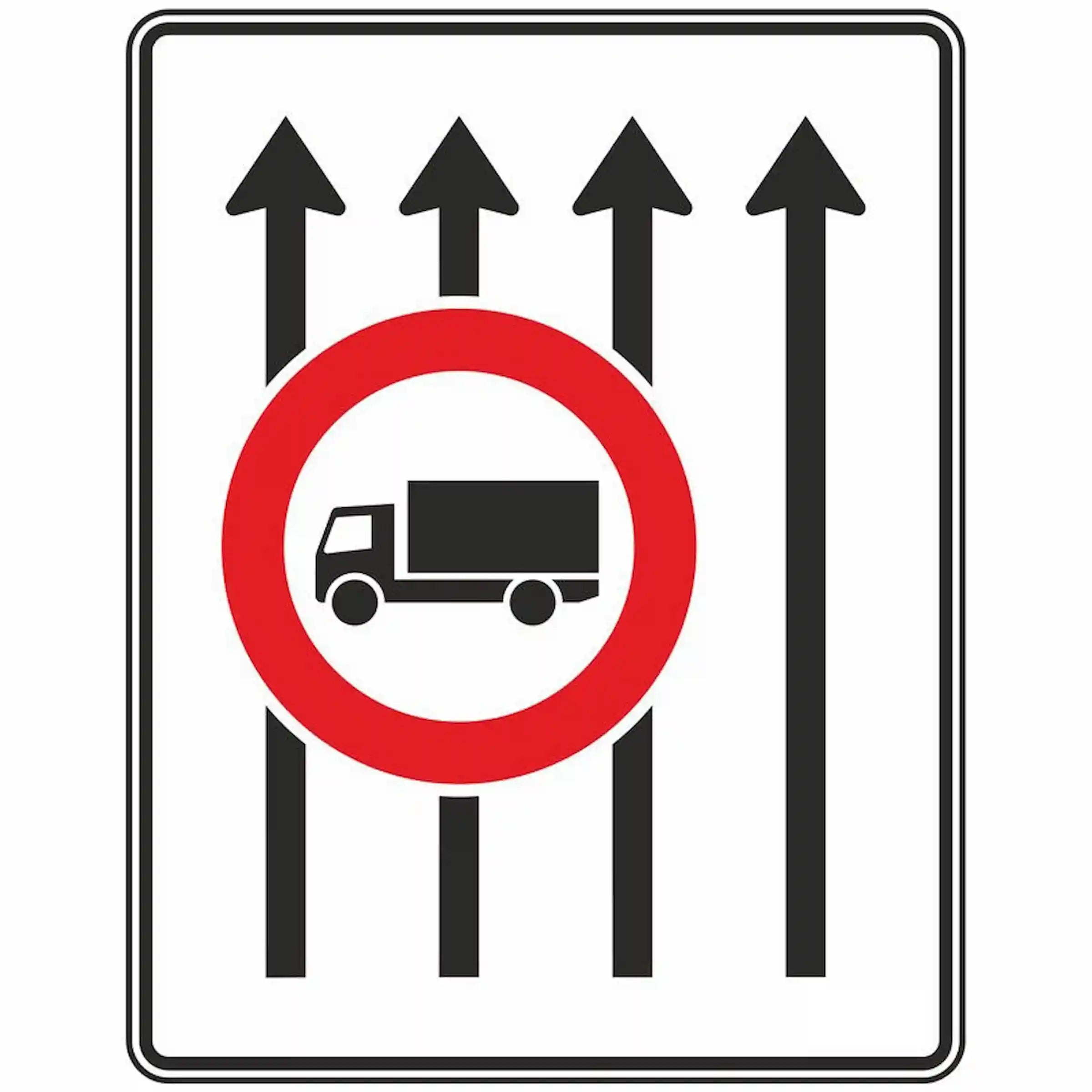 Verkehrszeichen 524-32 „Fahrstreifentafel mit Zeichen 253“ - VZ 524-32