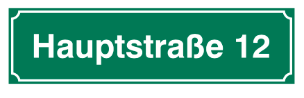 Straßenbezeichnungstafel