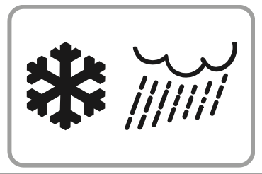 Zusatztafel – bei Schnee oder Regen
