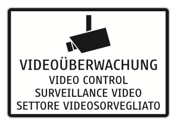 Hinweisschild Videoüberwachung