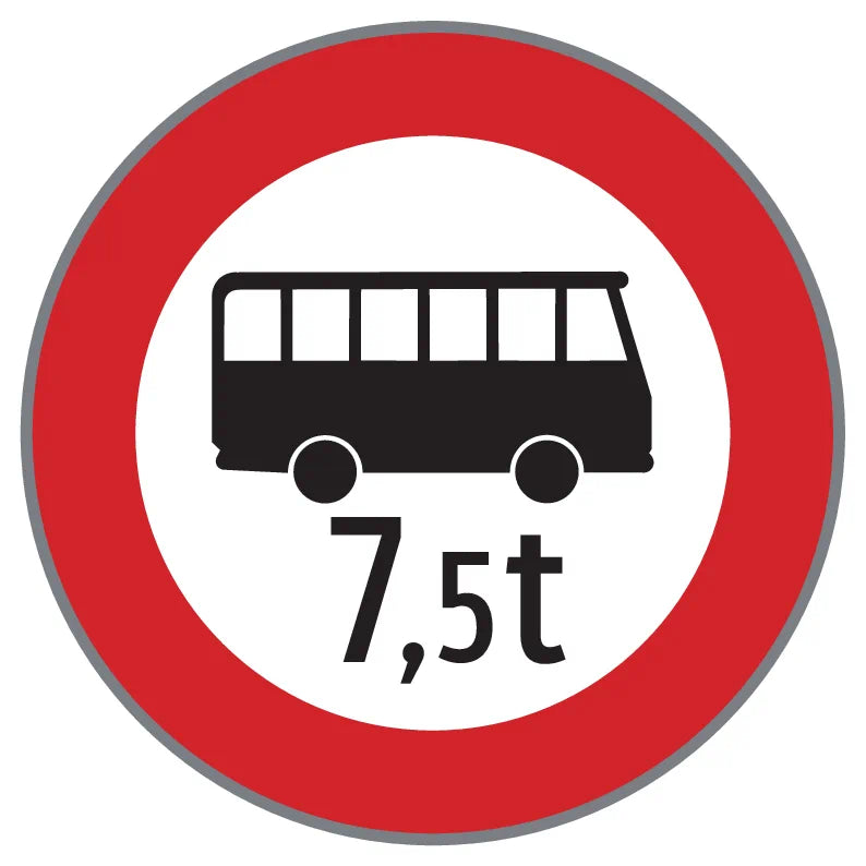 52/7f Fahrverbot für Omnibusse mit Gewichtsangabe