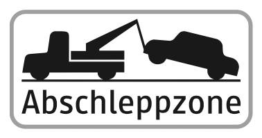Hinweisschild Abschleppzone