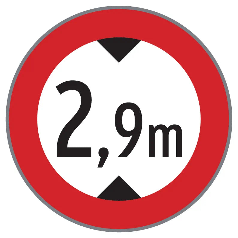 52/9b Fahrverbot für über … m hohe Fahrzeuge