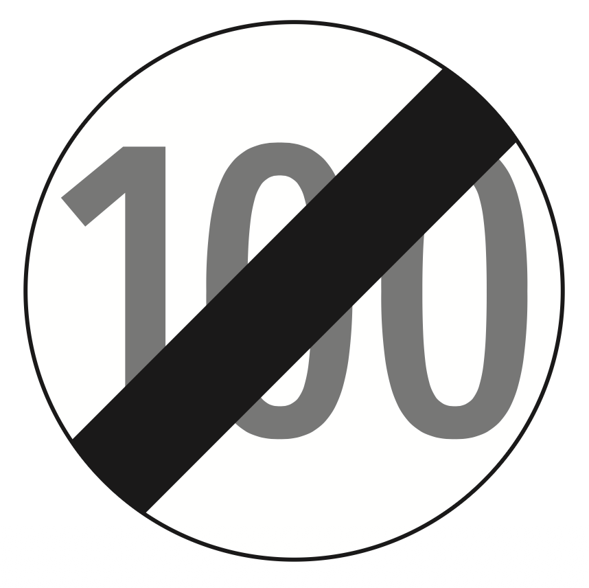 §52/10b Ende der Geschwindigkeitsbeschränkung 100 km/h