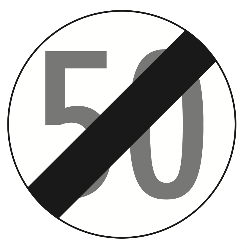 §52/10b Ende der Geschwindigkeitsbeschränkung 50 km/h