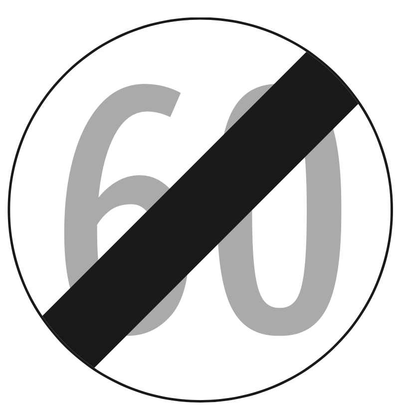 §52/10b Ende der Geschwindigkeitsbeschränkung 60 km/h