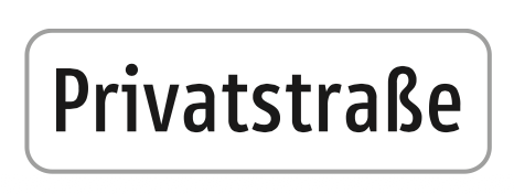Hinweisschild Privatstraße
