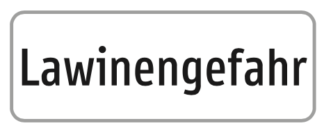 Warnschild Lawinengefahr