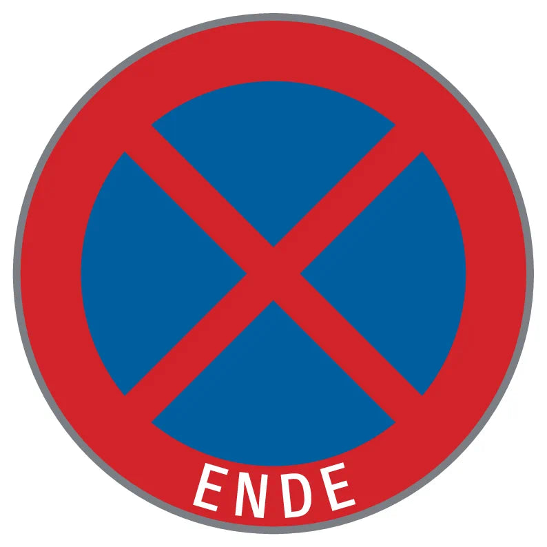 52/13b Halten und Parken verboten mit Eindruck – Ende