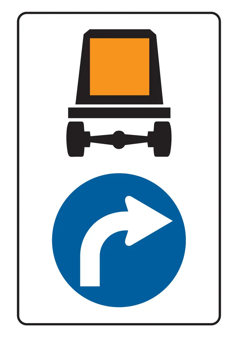 52/15a-c Vorgeschriebene Fahrtrichtung für Fahrzeuge mit gefährlichen Gütern