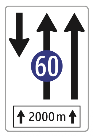 53/23b Voranzeiger für Fahrstreifenverlauf