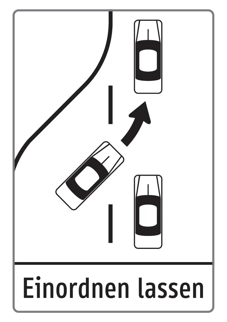 53/23c Fahrstreifenverminderung