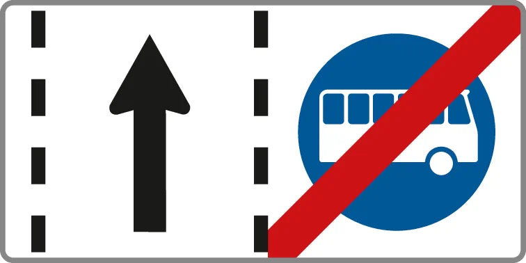 53/25a Ende eines Fahrstreifens für Omnibusse