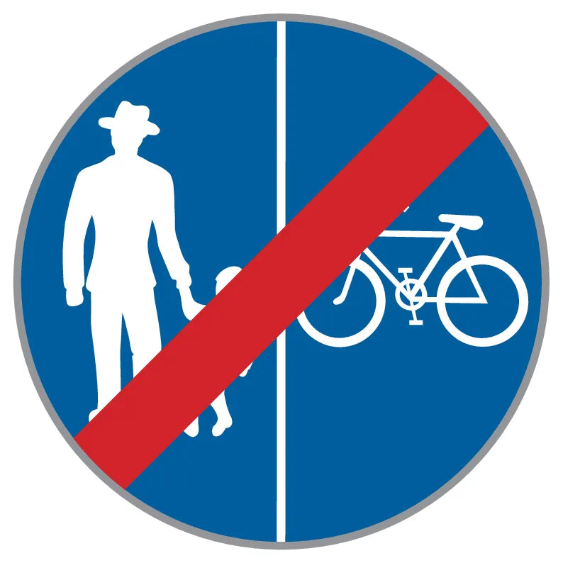 52/17a-d Geh- und Radweg Ende – Rad rechts