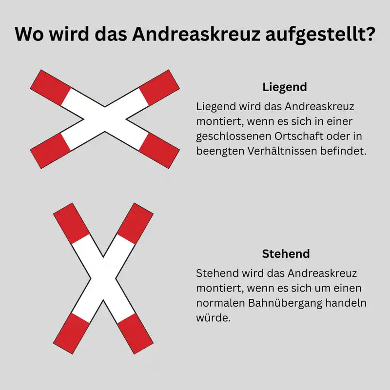 Verkehrszeichen "Andreaskreuz stehend" - VZ 201-50