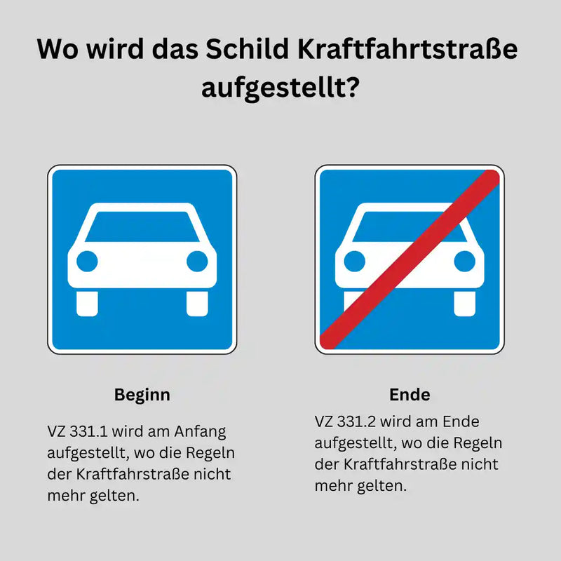 Verkehrszeichen "Kraftfahrstraße" - VZ 331.1