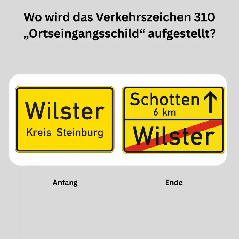 Verkehrszeichen "Ortstafel Vorderseite" - VZ 310