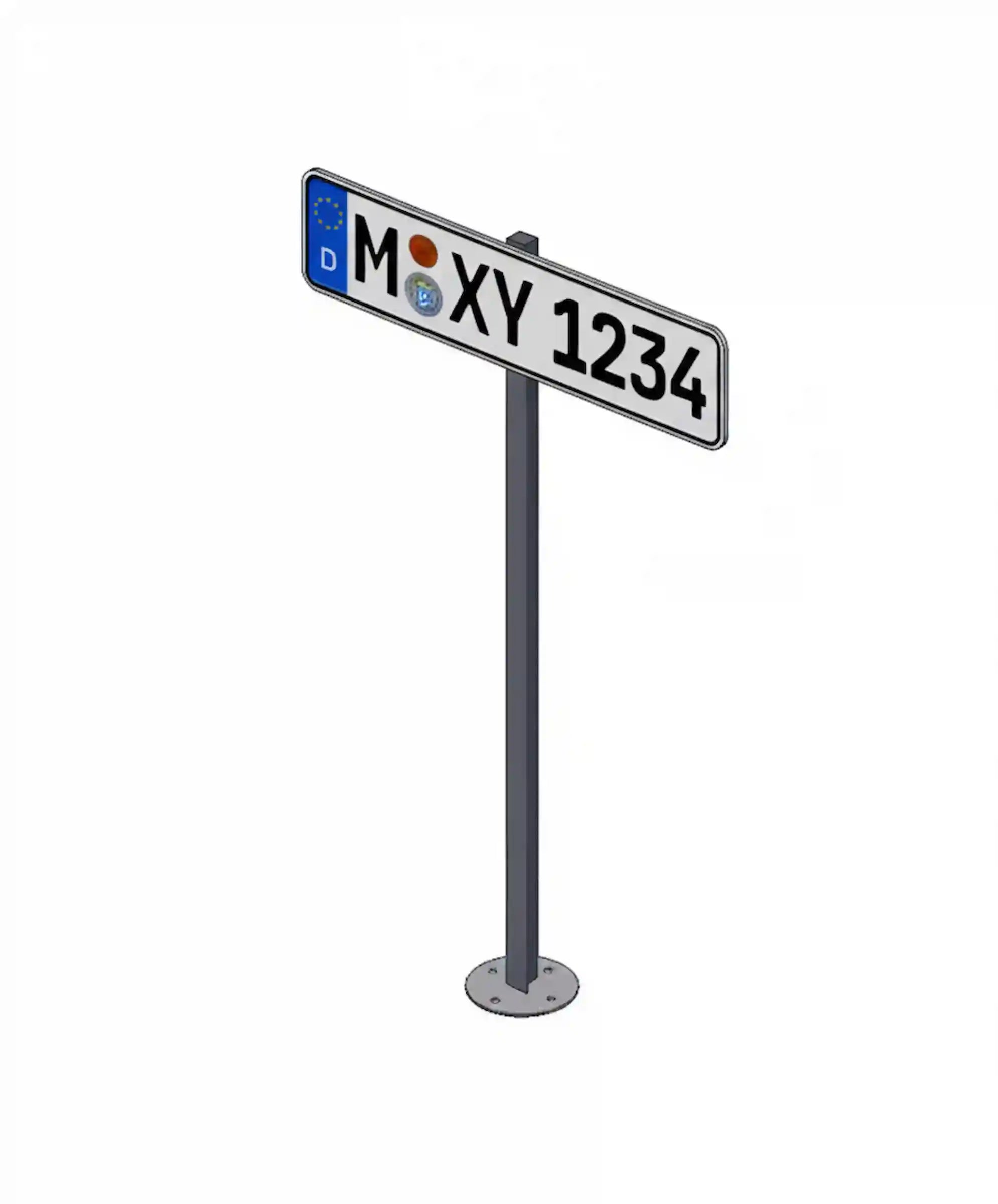 Nummernschild- bzw. Parkplatzreservierungsschild-Befestigung