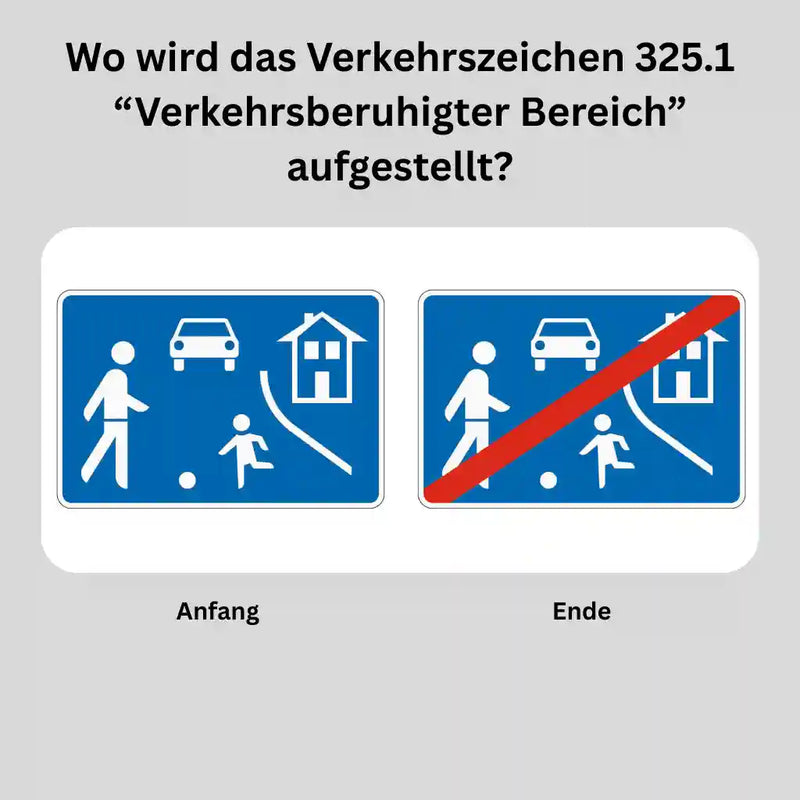 Verkehrszeichen "Beginn eines verkehrsberuhigten Bereichs" - VZ 325.1
