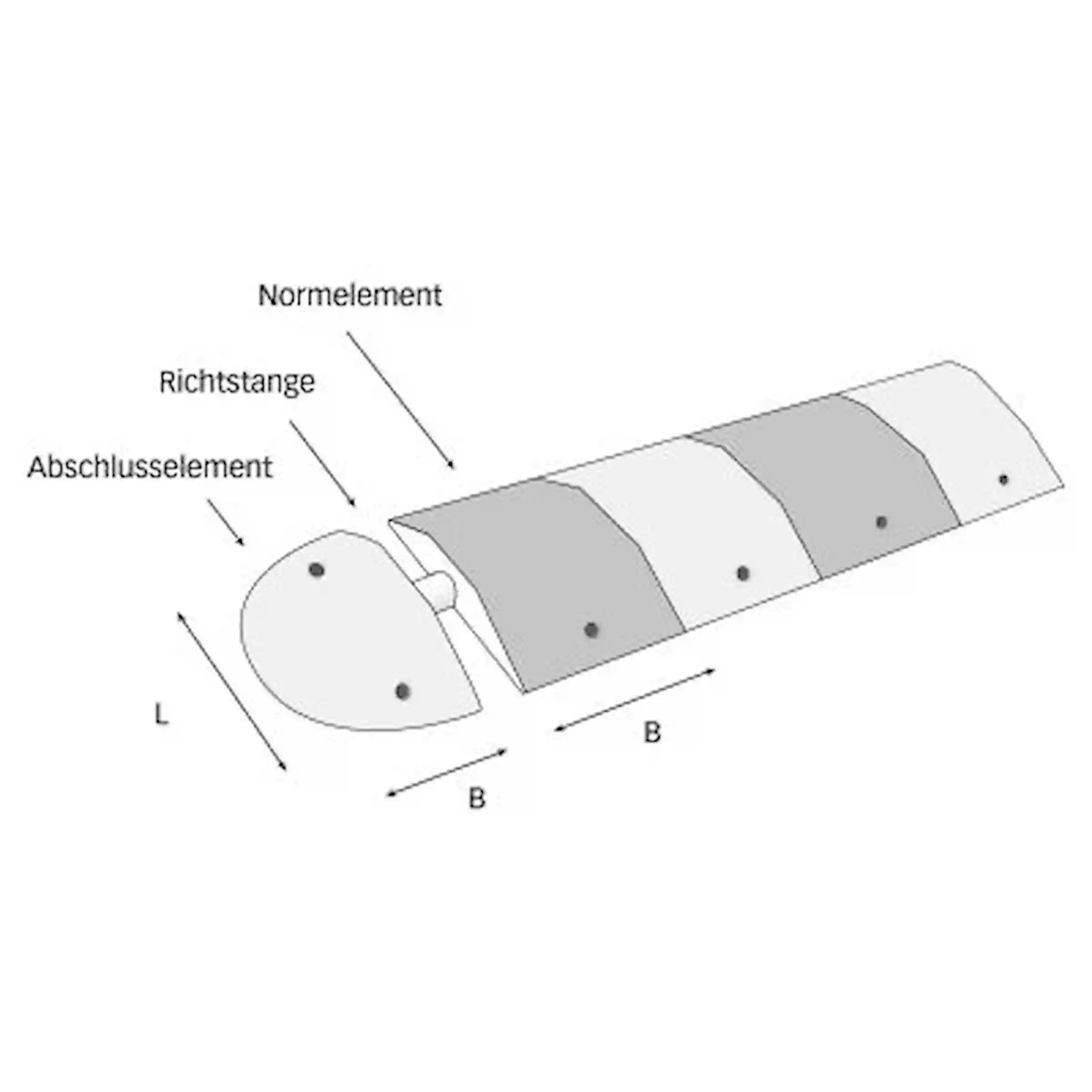 TOP-STOP Fahrbahnschwellen Kautschuk (Ende)