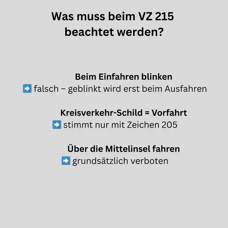 Verkehrszeichen "Kreisverkehr" - VZ 215