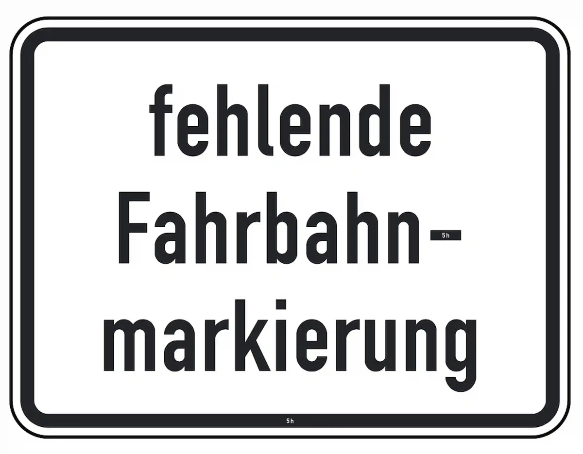 Hier fehlt die Fahrbahnmarkierung
