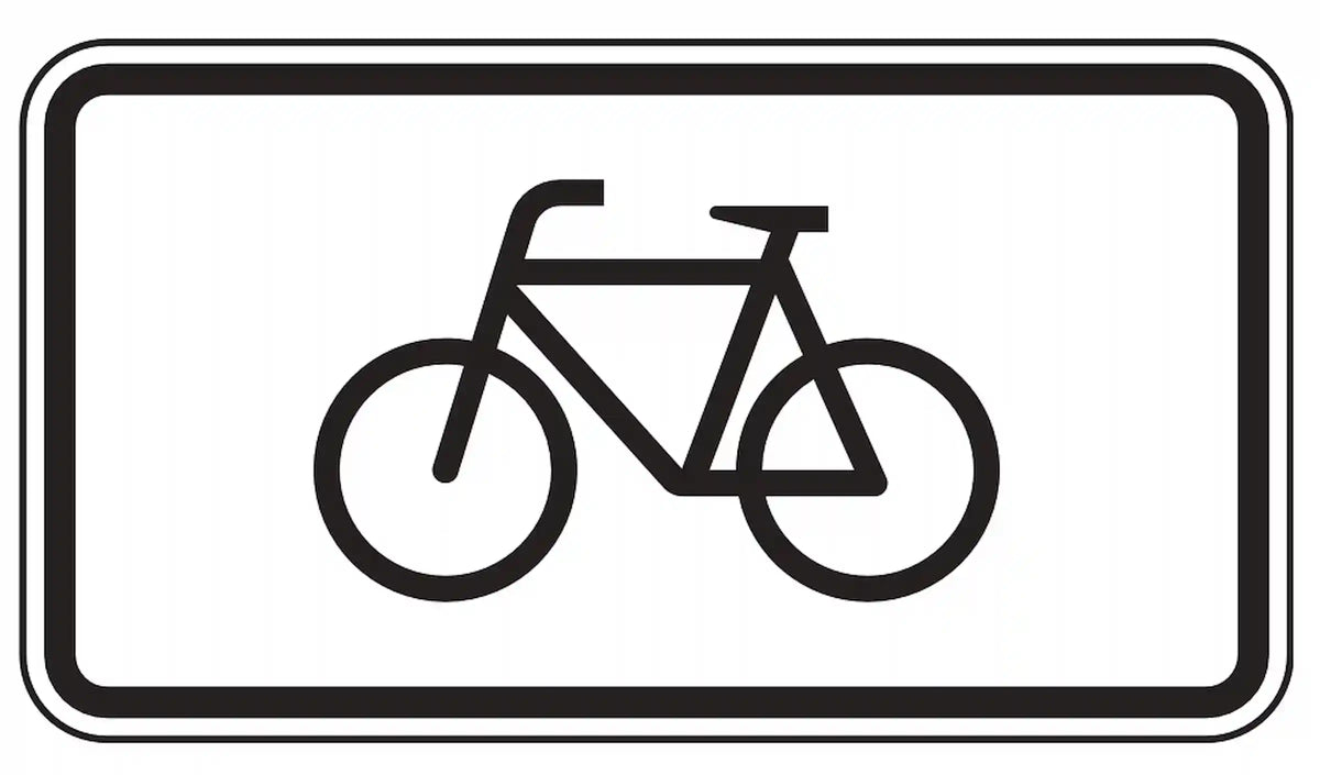 Verkehrszeichen: Radverkehr frei.