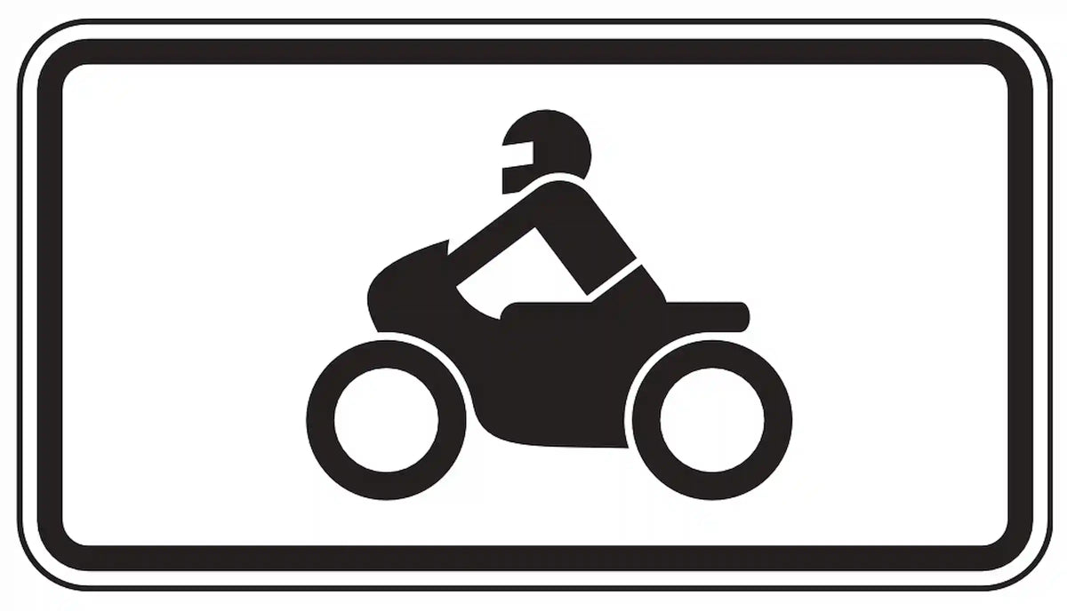 Verkehrszeichen für Zweiräder.