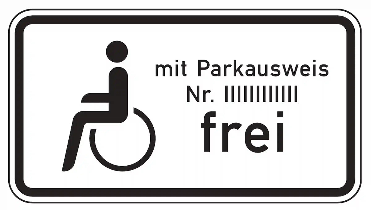Verkehrsverbot ausgenommen für Schwerbehinderte mit Parkausweis.