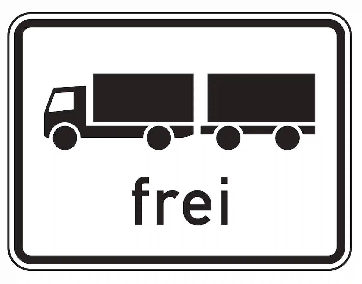 Lastkraftwagen mit Anhänger frei