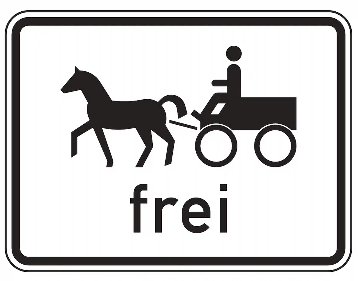 Verkehrszeichen "Gespannfuhrwerk frei" - VZ 1024-18