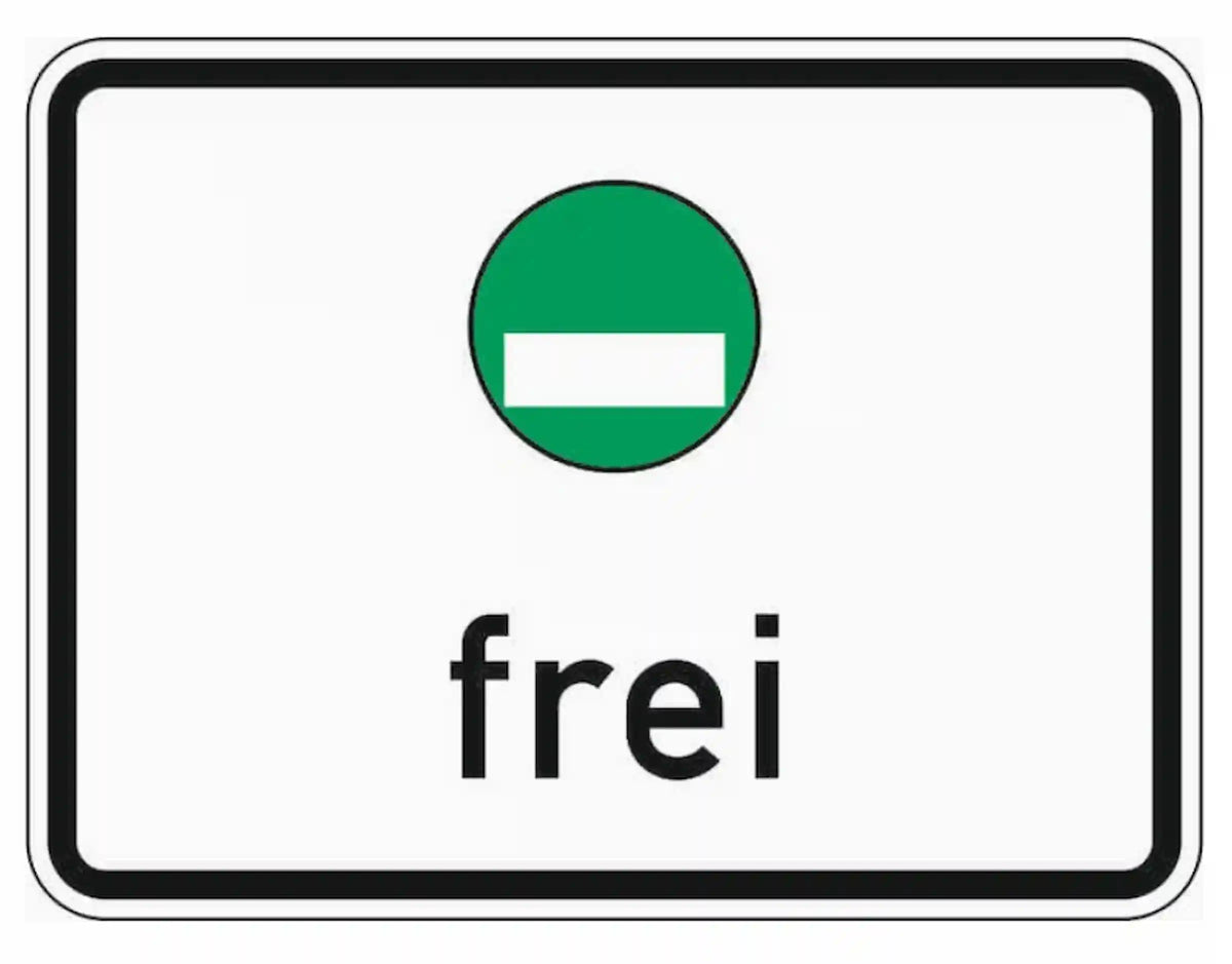 Verkehrszeichen "Freistellung vom Verkehrsverbot nach § 40 Abs. 1 BlmSchG - grüne Plakette" - VZ 1031-52