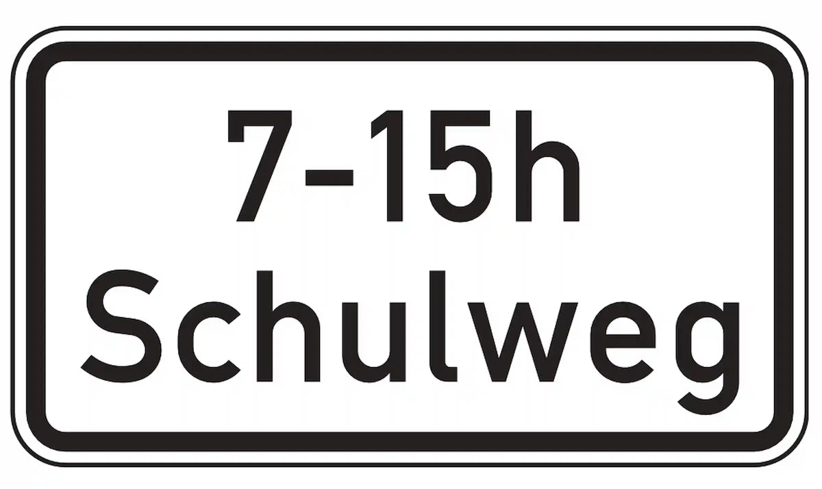 Zeitlich begrenzter Schulweg – Kinder beachten.