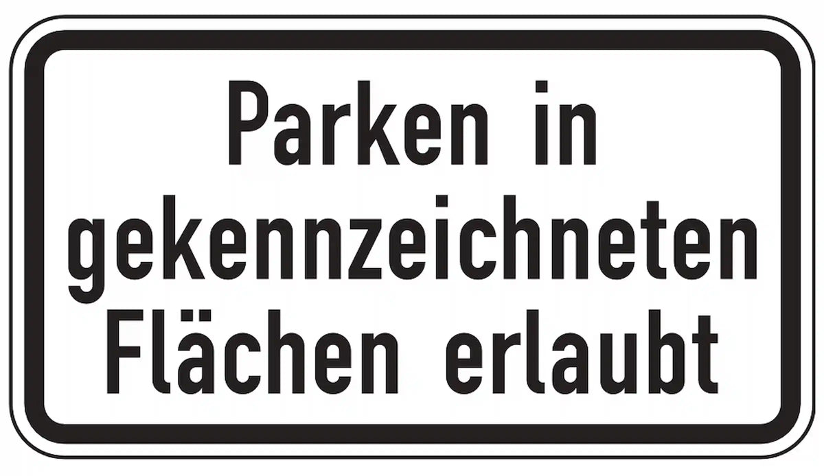 Parken nur in markierten Flächen erlaubt
