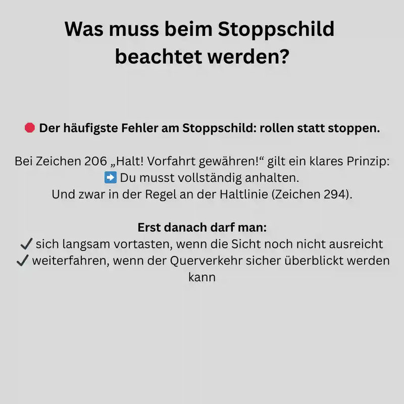 Verkehrszeichen "Halt, Vorfahrt gewähren." - VZ 206