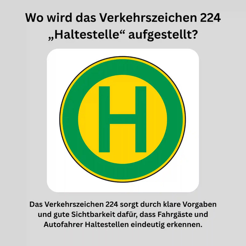 Verkehrszeichen "Haltestelle" - VZ 224