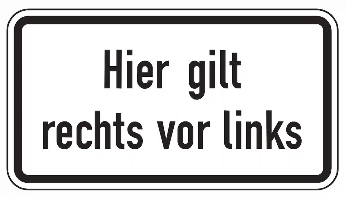 Hier gilt rechts vor links
