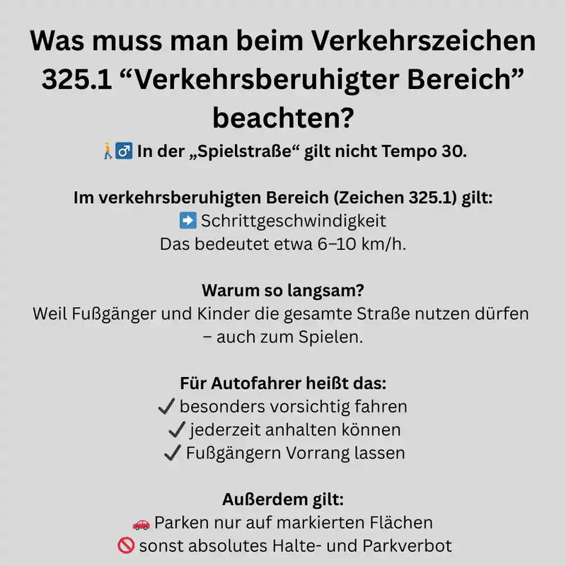 Verkehrszeichen "Beginn eines verkehrsberuhigten Bereichs" - VZ 325.1