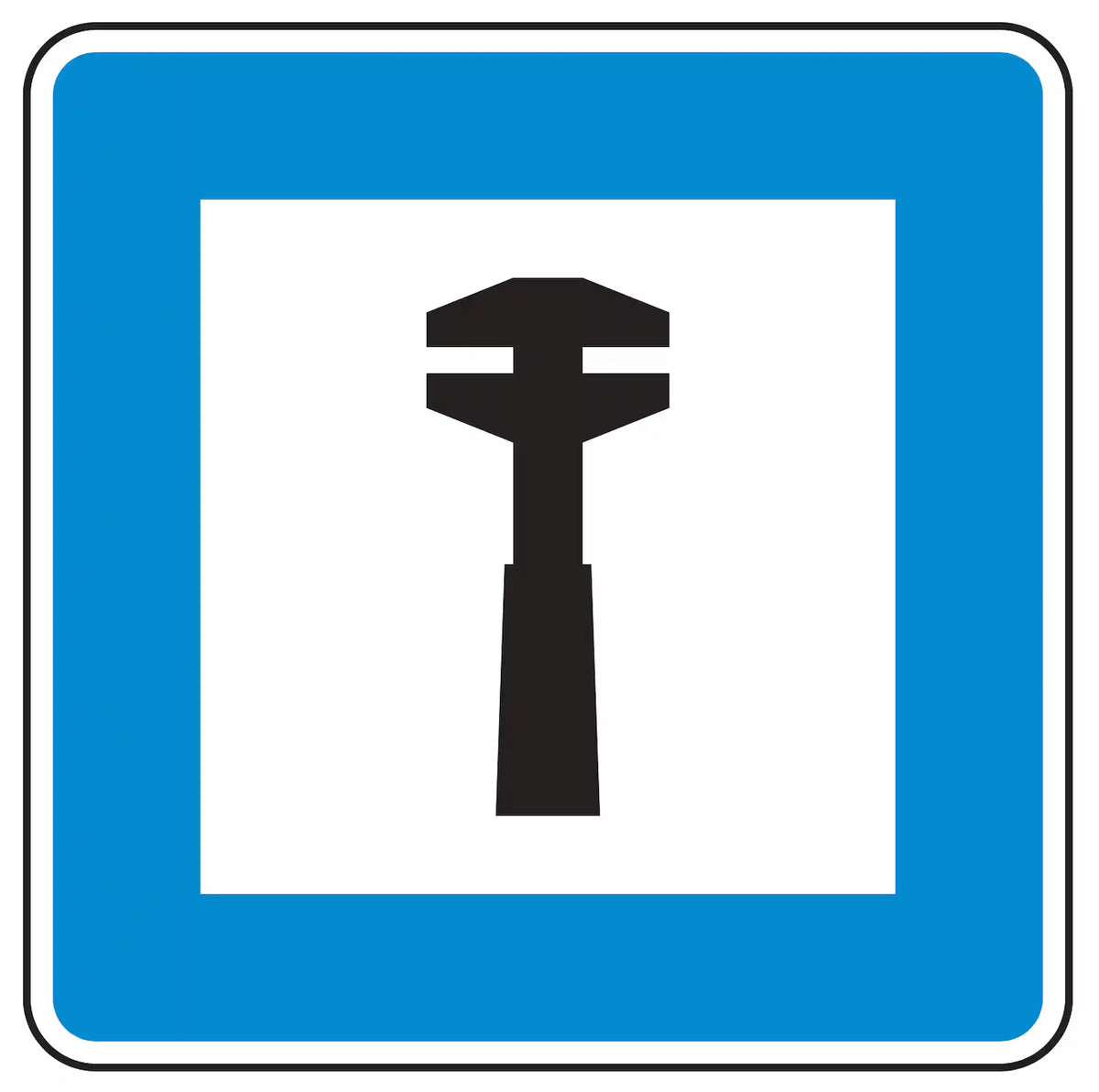 Verkehrszeichen 365-62: Hinweis auf Pannenhilfe oder Werkstatt.