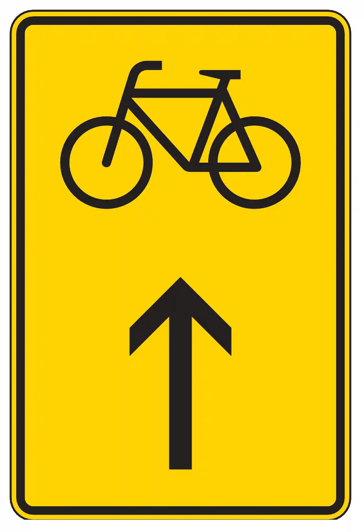 Verkehrszeichen 422-36: Umleitung für Radfahrer – geradeaus.