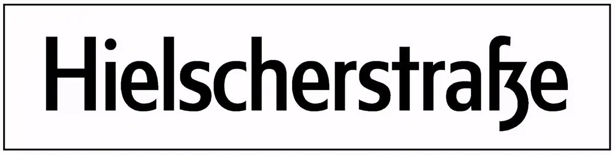 Verkehrszeichen "Straßennamensschild" (Berliner Schrift) - VZ 437